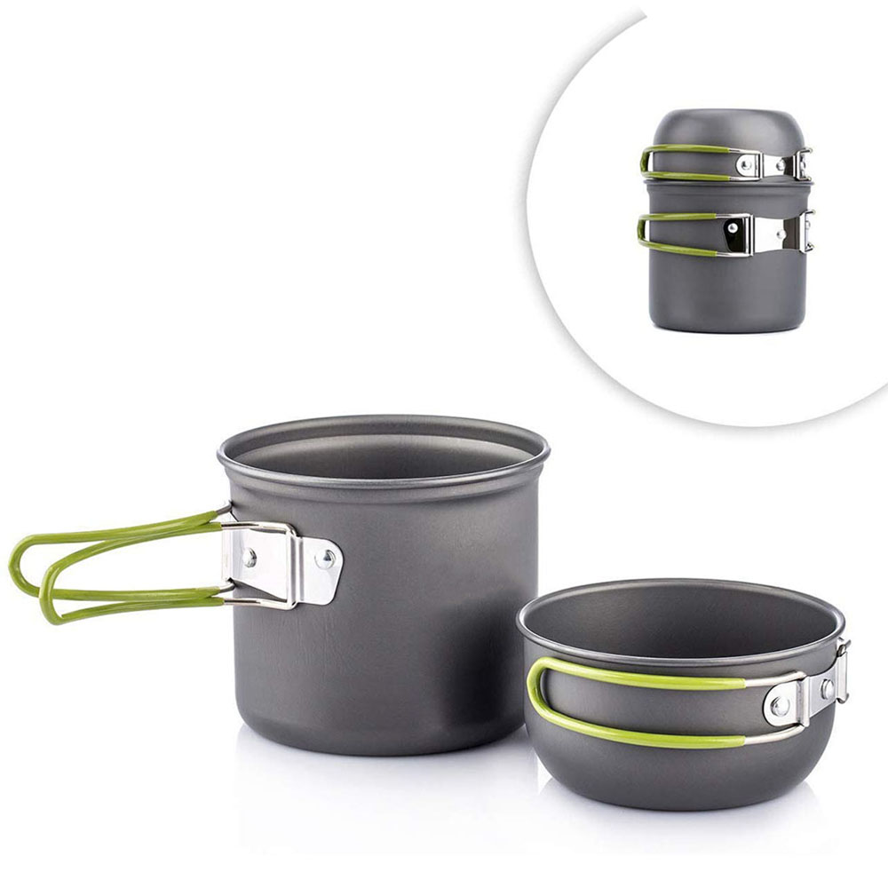 Сверхлегкие походные кастрюли, – обзор и цена Outdoor Camping Dining Set