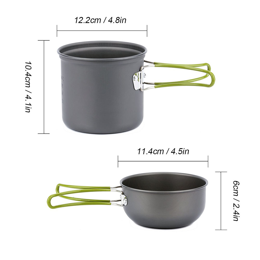 Сверхлегкие походные кастрюли, – обзор и цена Outdoor Camping Dining Set